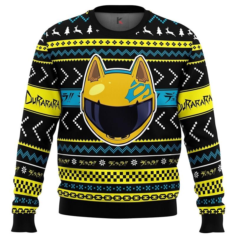Celty Durarara Ugly Christmas Sweater - Festive Anime Holiday Sweater For Fans
